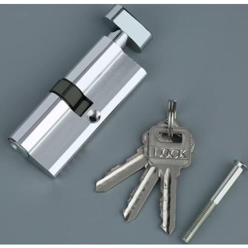 Aluminum Door Lock Cylinder Home Security Device Anti-Snap Anti-Bump Anti-Drill Door Locks 3 Keys Indoor Bedroom Hardware Tools