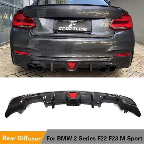 Car Rear Bumper Lip Diffuser for BMW F22 F23 M Sport Coupe Convertible 2013 - 2017 M235i M240i Rear Diffuser Lip Carbon Fiber