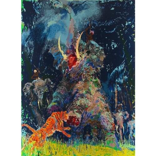 Free shipping impression animal tiger scenery oil painting canvas prints printed on canvas wall art decoration picture