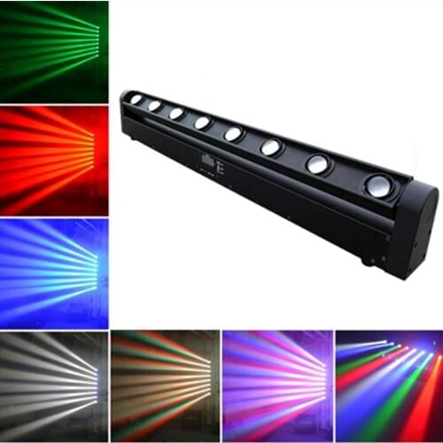 Fast Shipping 8x12W RGBW Multicolor LED Bar Beam Moving Head Light For DJs Sets Venue With Strong Daylight