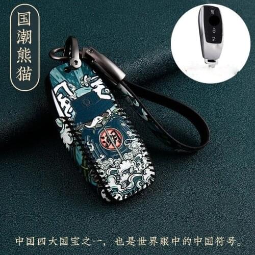 Genuine Leather Car Key Case Cover for Mercedes-Benz CLA180 CLS350 GLB GLA GLE GLC GLK GLS ML250 R320 S400 E-Class C260L E260