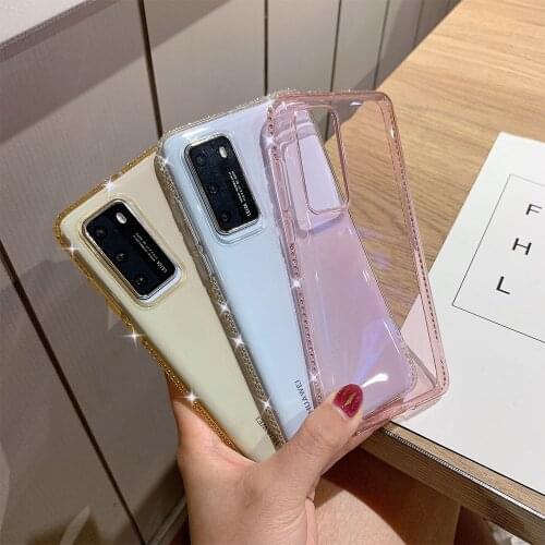 Bling Clear Phone Case For Samsung S21 Ultra S20 S10 S9 A51 A71 A11 A10 A30 A40 A20E A70 A50 Note20 TPU Soft Cover Coque capa