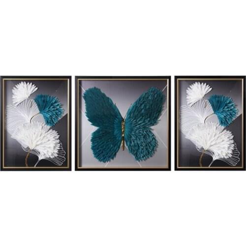 CX Simple Modern Atmospheric Creative Feather Handmade Decorative Painting