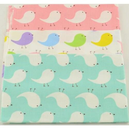 Childrens Clothing Sewing Dolls and Toys Cuted Birds Pattern Home Textile Fabrics Square 40x50cm Bedding Dress Materials Crafts