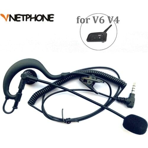 Earhook 3.5mm Jack Headset Microphone for Vnetphone Ejeas V6/V4C FBIM V2-500C Bluetooth Intercom Motorcycle Helmet Interphone