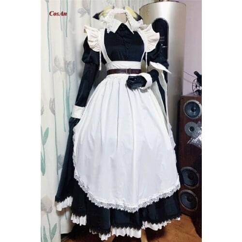 Hot Game Arknights Kaltsit Cosplay Costume Lovely Elegant Maid Outfit Unisex Activity Party Role Play Clothing Custom-Make Any