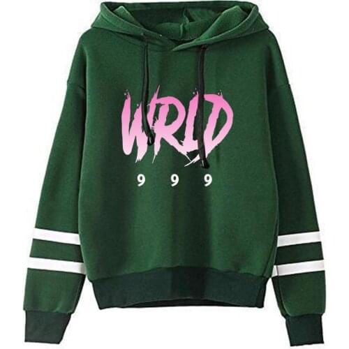 Long sleeve Hoodie Juice WRLD Hoodies non bag bar men women Sweatshirts Autumn streetwear Suitable boys girls green tracksuit