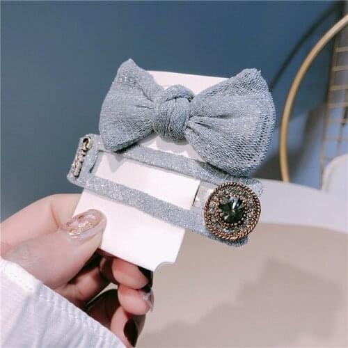 2pcs fashion Rhinestone Feather Hair Barrette Hair Clip Hairpin Girls Shining Crystal Hair Accessories Women Headdress Wholesale