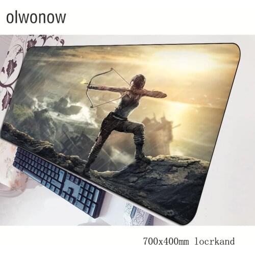 Tomb raider mousepad 700x400x3mm gaming mouse pad big gamer mat ergonomic computer desk padmouse keyboard gadget play mats