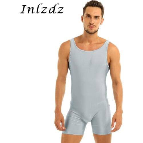 Mens Gymnastics Unitards Bodysuit Ballet Leotard Costumes Ballet Body Tight Swimsuit for Dancing Costumes Sleeveless Bodysuit