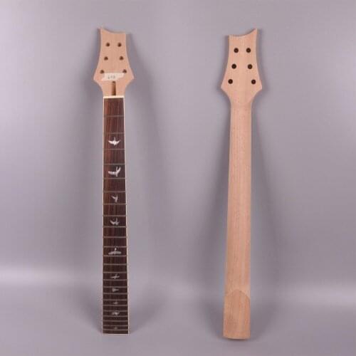 Unfinished Diy Electric Guitar Neck 24 fret 25.5inch Mahogany Rosewood