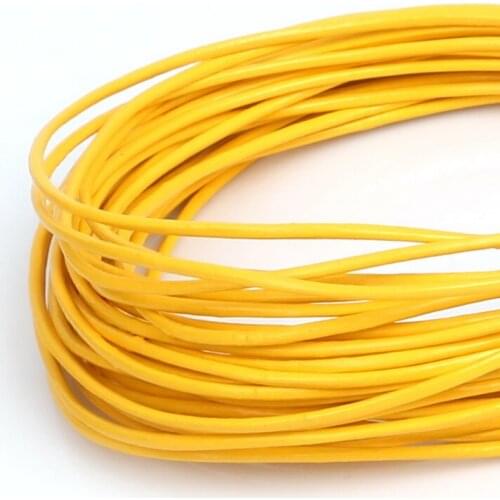 New Arrival 100% Genuine Leather Cords Yellow Round Rope String Cord 1/1.5/2/3mm For Jewelry Making DIY Bracelet Craft