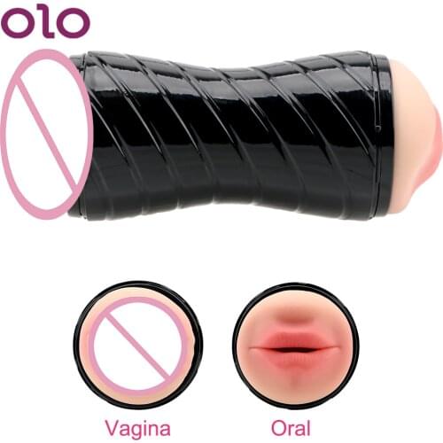 OLO Tight Aircraft Cup Realistic Vagina Oral Masturbator 3D Artificial Vagina Male Masturbation Cup Sex Toys for Men Products