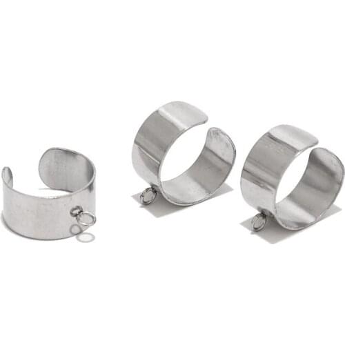 10pcs Stainless Steel Gold Plated 22mm*19mm Open Round Circle Charms Pendents Connectors For DIY Jewelry Making Accessories