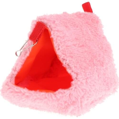Hamster Nest Sleeping Bed Hanging Cage Fleece Waterproof Warm Winter Hammock Swing Toys For Small Pets Squirrel Chinchilla