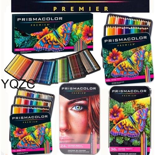 Prismacolor 24 36 48 72 132 150 oil Colors pencil Drawing Sketch Colour Pencil art School Supplies secret garden Pencil tin box