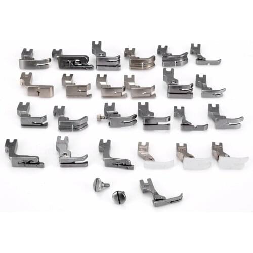 25pcs Sewing Machine Presser Foot Feet for UKI DDL-5550 8500 8700 Presser Feet Braiding Blind Stitch Darning Accessories