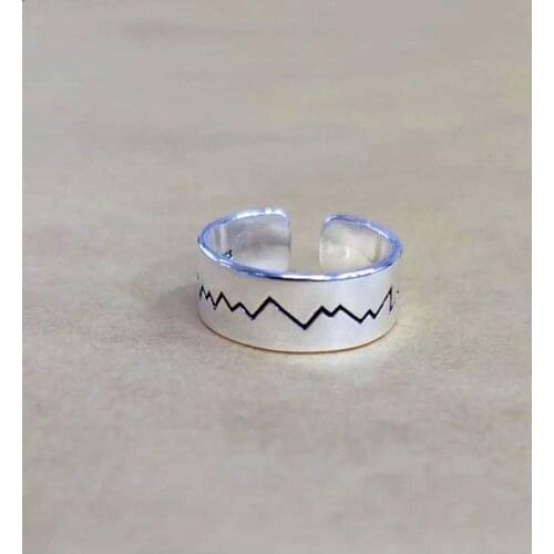 Retro Vintage Jewelry Silver Color Geometric Rings For Women Men Big Opening Antique Rings