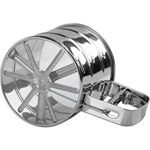 Handheld Flour Shaker Stainless Steel Mesh Sieve Cup Powder Flour Sieve Icing Sugar Bake Pastry Tool Hand-pressed Sifters