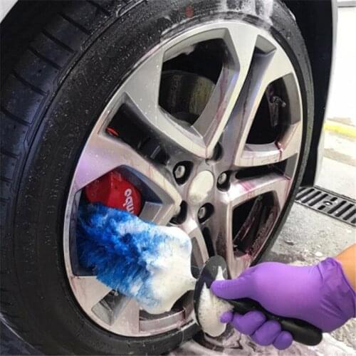 Car Wheel Wash Brush Plastic Handle Vehicle Cleaning Brush Wheel Rims Tire Washing Brush Auto Scrub Brush Car Wash