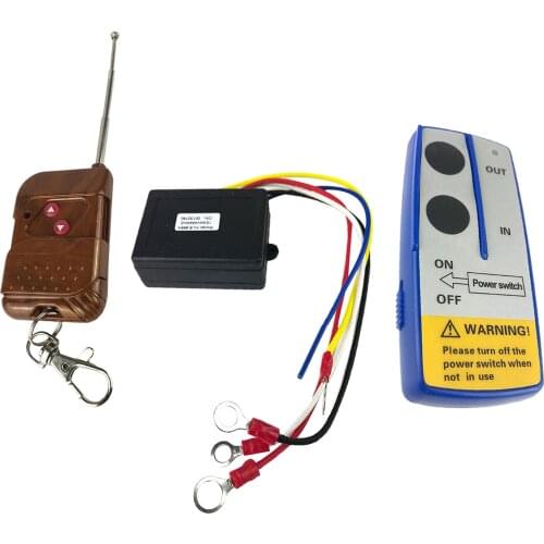 Universal 12V 75ft Car Electric Winch Wireless Remote Control Switch System Kit Car Detector for Trailer Truck ATV