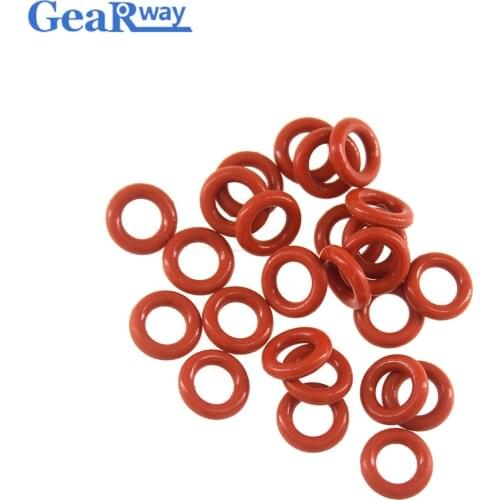 Gearway O Ring Seal Gasket 2.4mm thickness Red Silicon O-Ring Sealing 8/9/10/11/28/29/30mm OD VMQ 55SH Hardness O Ring Seal