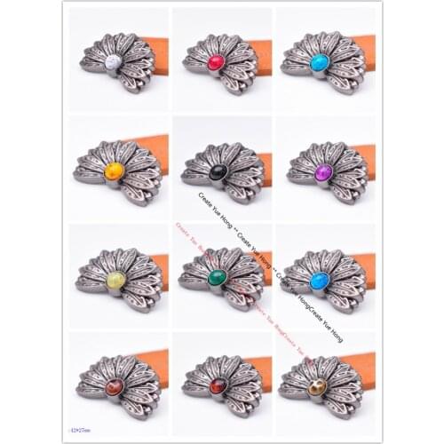 10pcs Antique Silver Beauty Bead Half Flower Leathercraft Accessories Belt Leather Concho For Handbag Saddle Shoes Headstall