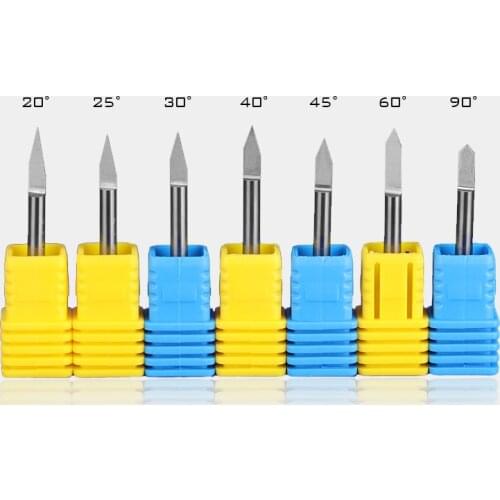 10pcs Carbide Steel Cutters 3.175m CNC Router Engraving Cutter for Wood Plywood Acrylic PVC Metal Engraving Machine CNC milling