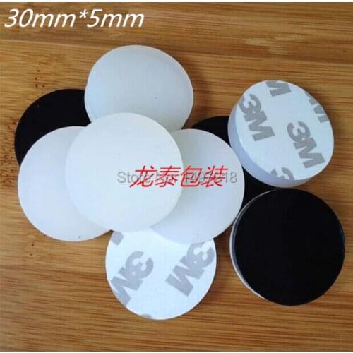 4-50PCS 30mm x 5mm soft anti slip silicone rubber bumper damper shock absorber 3M self-adhesive Silica gel feet pads
