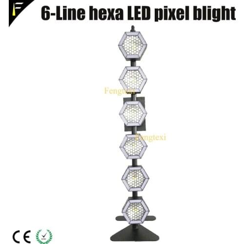 4unite/LOT Linear 6 Hexagon 100w COB LED Pixel Par Back Light Blight Theater Concert TV Station Back Group Lighting With FlyCase