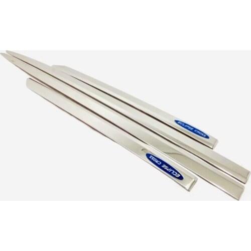 For Mitsubishi Eclipse Cross 2017 2018 2019 2020 Stainless Steel Door Side Body Molding Line Garnish Cover Trim Strip 4pcs