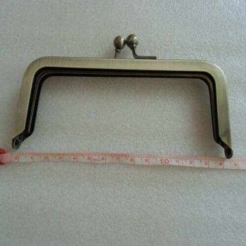 5 1/2 x 2 1/2 inch Antique Brass Clutch Purse Frame Without Loops