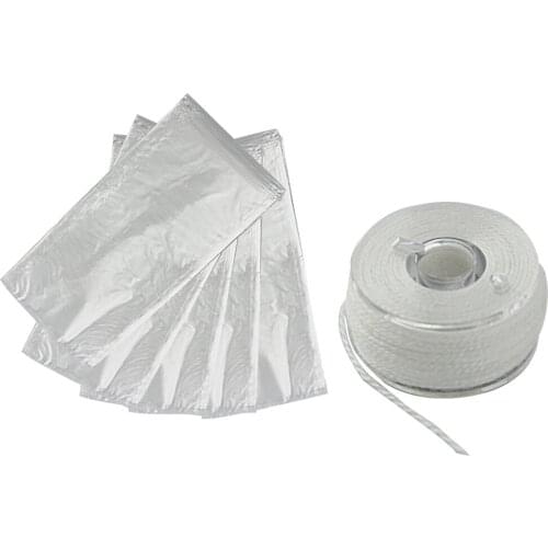 50 Pieces PVA Carp Fishing Bait Bags Water Soluble Quick Dissolving Bags with 1