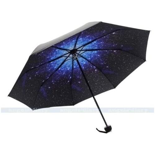 50+ Anti-uv Sun Protection Umbrella Blue Sky 3 Folding Parasol 3D Flowers Blossom Sunny and Rainy Umbrellas rain gear party gift
