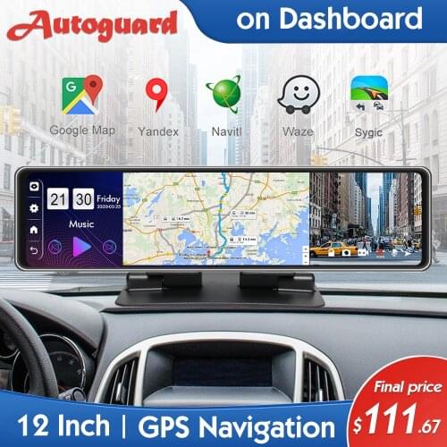 12 Inch Car Rearview Mirror Android 8.1 Auto Recorder FHD Car DVR 4GB+32GB WiFi GPS Navigation Dash Camera ADAS Dashcam