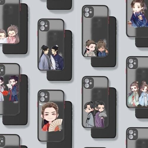 Word of honor cartoon lovely Phone Case matte transparent For iphone 7 8 11 12 plus mini x xs xr pro max cover