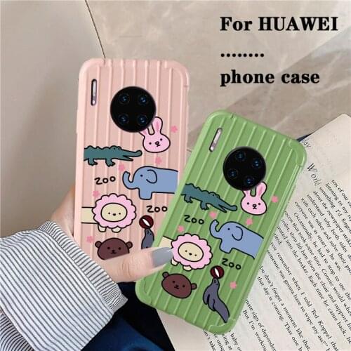 For huawei honor play 3 Nova 2s 3 Phone Case Cute cartoon Trunk TPU Back Cover For huawei mate 20 pro 30pro 20 30 Coque Pattern