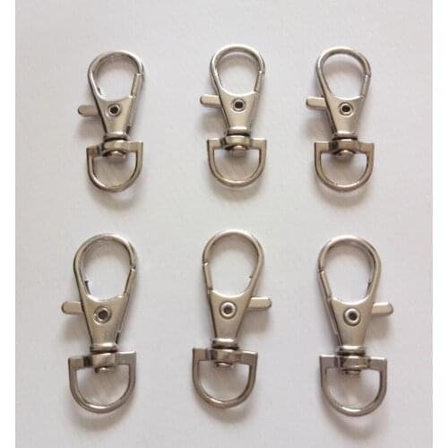 Hot 50pcs Swivel Lobster Keychain Car Key Ring Dog Chain Leather Bag Handbag Purse Shoulder Strap Belt Clasp Clip Accessories