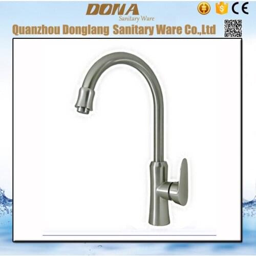 Hot wholesales and retail brushed single hole single holder kitchen water faucet mixer water tap mixer Dona1168