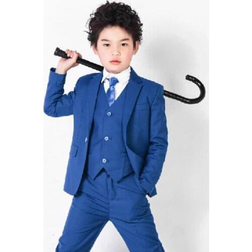 Hochzeit Kleider Kinder (Coat+Pants+Vest+Tie) Custom Made Smoking Casamento Evening Tuxedo Suit Boy clothing