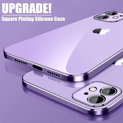 For iPhone 13 Pro Max Classic Plating Frame Silicone Case For iPhone 12 11 Pro Max Mini Xs Max XR X 7 8 6 6S PIus SE 2020 Cover