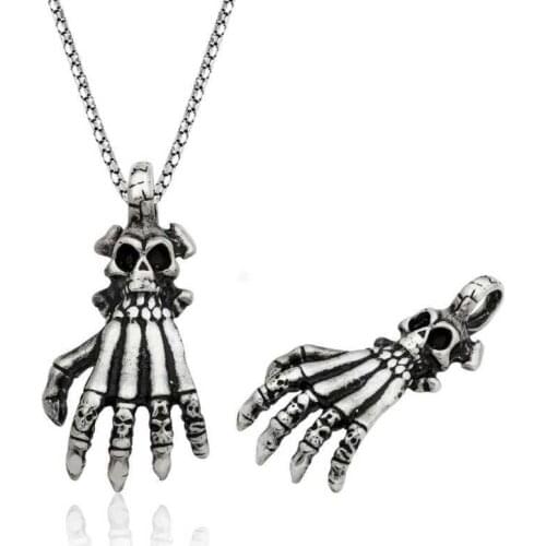 KUTAYDAN 925 Sterling Silver Dry Head Hand Men 'S Necklace