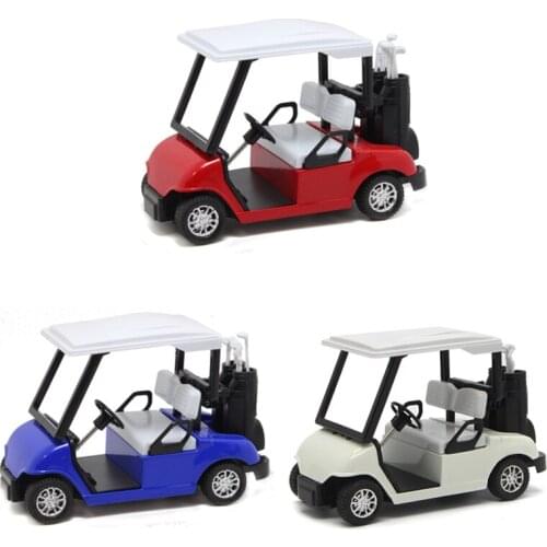 Diecast 1/20 Scale Garden Electric Pneumatic Golf Cart Alloy Pull Back Environmental Protection Car Model Boy Gift Collection