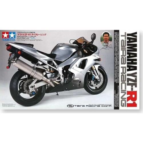 1/12 Tamiya Plastic Assembly Car Model Yamaha YZF-R1 Ping Tadahiko Mount Motorcycle Toy Static Model DIY Assembly Kit #14074