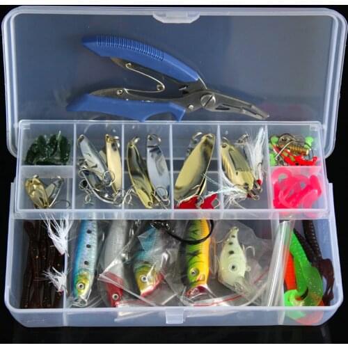 Fishing Lure Kit 73/100/132pcs Mixed Minnow/Popper Spinner Spoon Metal Lure With Hook Isca Artificial Bait Fish Tackle Set Pesca
