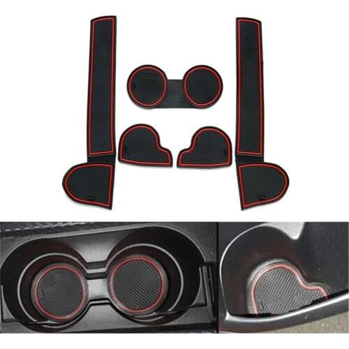 5 Pcs/set Car Interior Cup Mat Door Gate Slot Pad Stickers For Mazda 3 2008 2009 2010 2011 2012 Car-Styling Accessories
