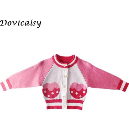 Autumn Baby Coat Long Sleeve Knitted Cotton cartoon Sweater Cardigan Coat Children Clothes 0-2 Years