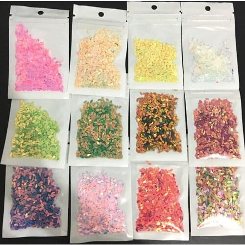 New 12 colors/set 2*4mm Flat Horse Eye Loose Sequins Nail Art Shoes Bag Sequin DIY Wedding Craft Garment Accessories