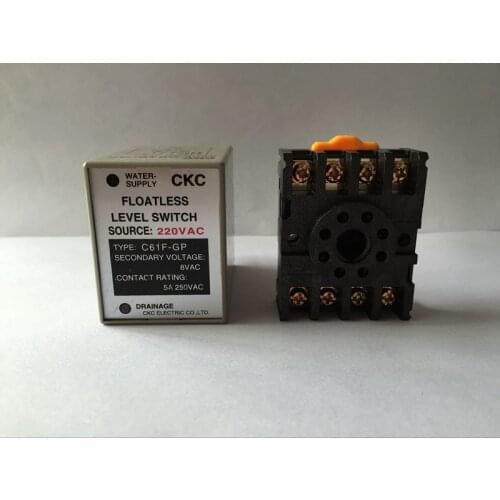 C61F-GP AC 220V level relay C61F - GP water level controller switch pump automatically switches with base