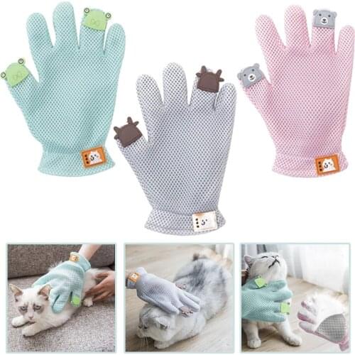 Pet Deshedding Brush Glove Dog Cat Grooming Glove Brush Comb Cat Hair Glove Dogs Bath Cleaning Supplies Animal Combs